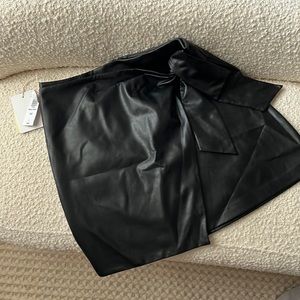 Vegan leather mini skirt